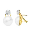 Pendientes Ah Young Perla Japonesa Mabe Oro Amarillo 18 K 14 Mm<Alda Joyeros Cheap