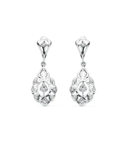 Pendientes Alhambra Oro Blanco 18K Lapidados<Alda Joyeros Best Sale