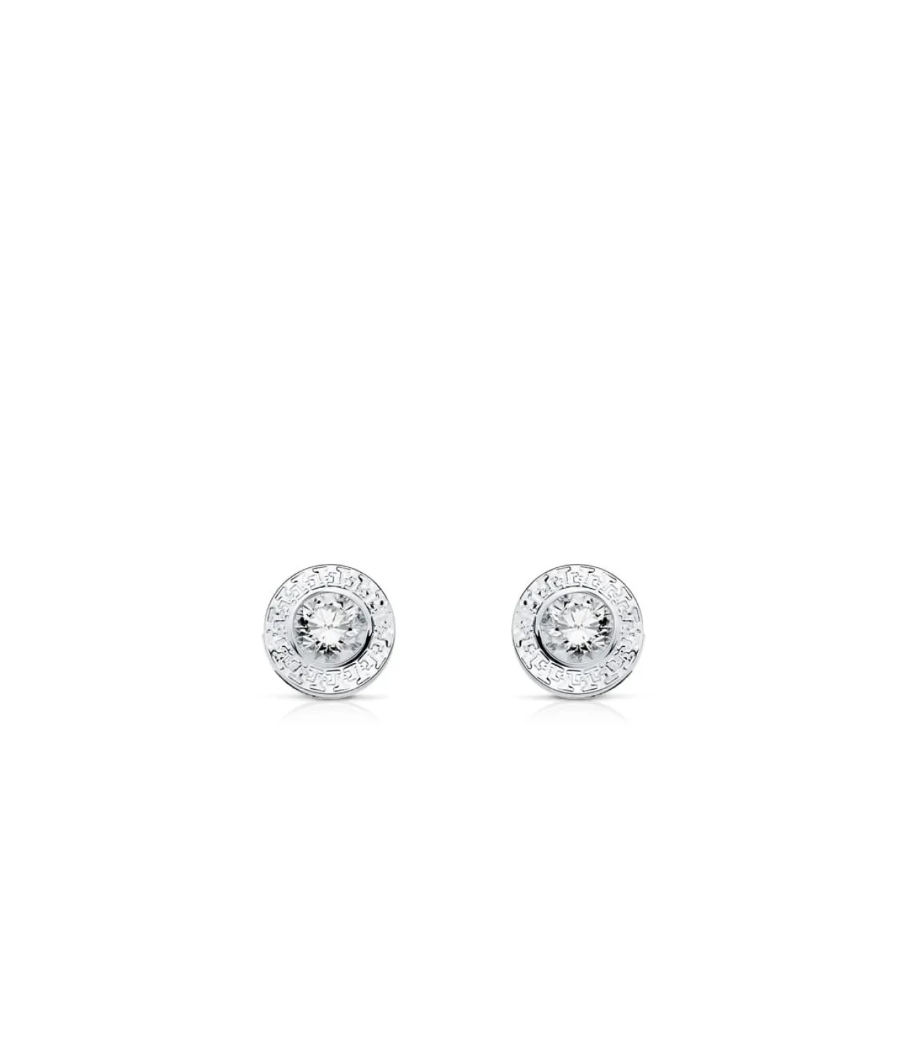 Pendientes Anna Chaton Greca Oro Blanco 18 K<Alda Joyeros Clearance