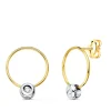 Pendientes Aros Diamantes 0.030 Qtes. 18K Bicolor<Alda Joyeros Best Sale