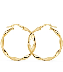 Pendientes Aros Oro 9K 29 Mm Gallonados<Alda Joyeros Cheap