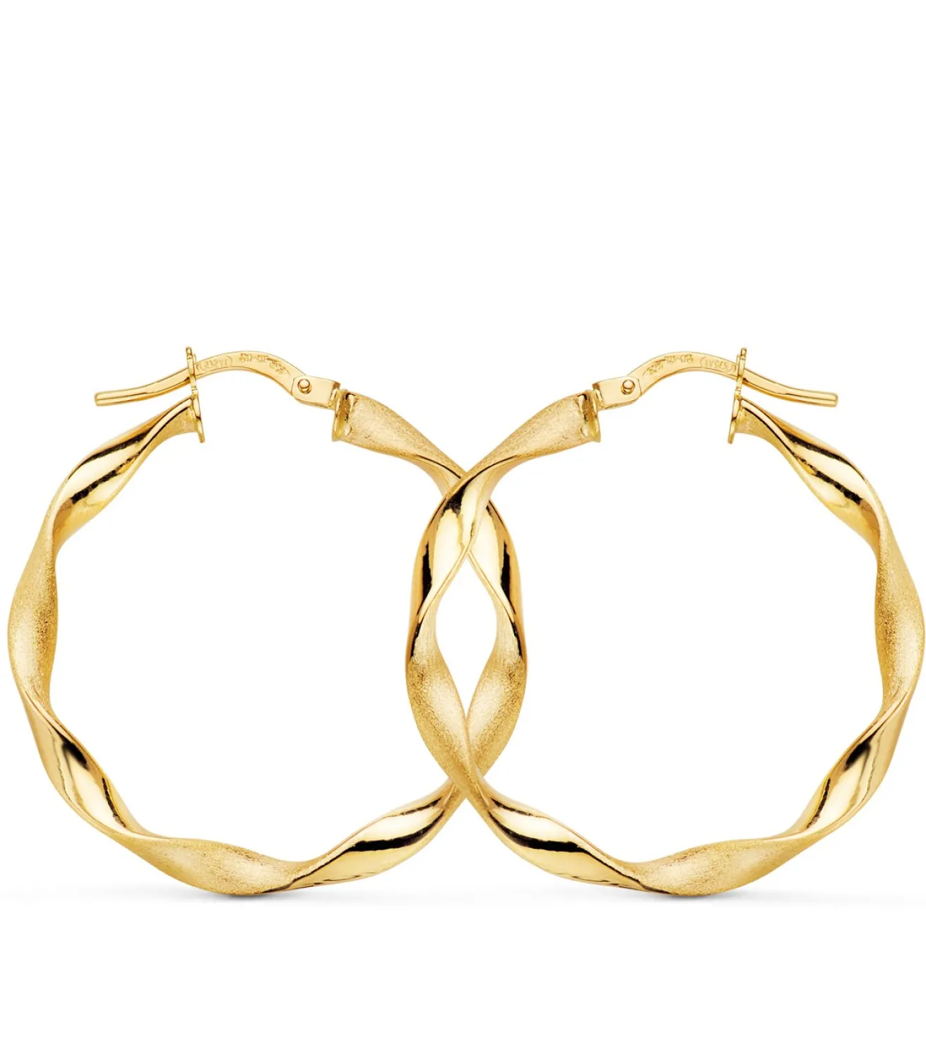 Pendientes Aros Oro 9K 29 Mm Gallonados<Alda Joyeros Cheap