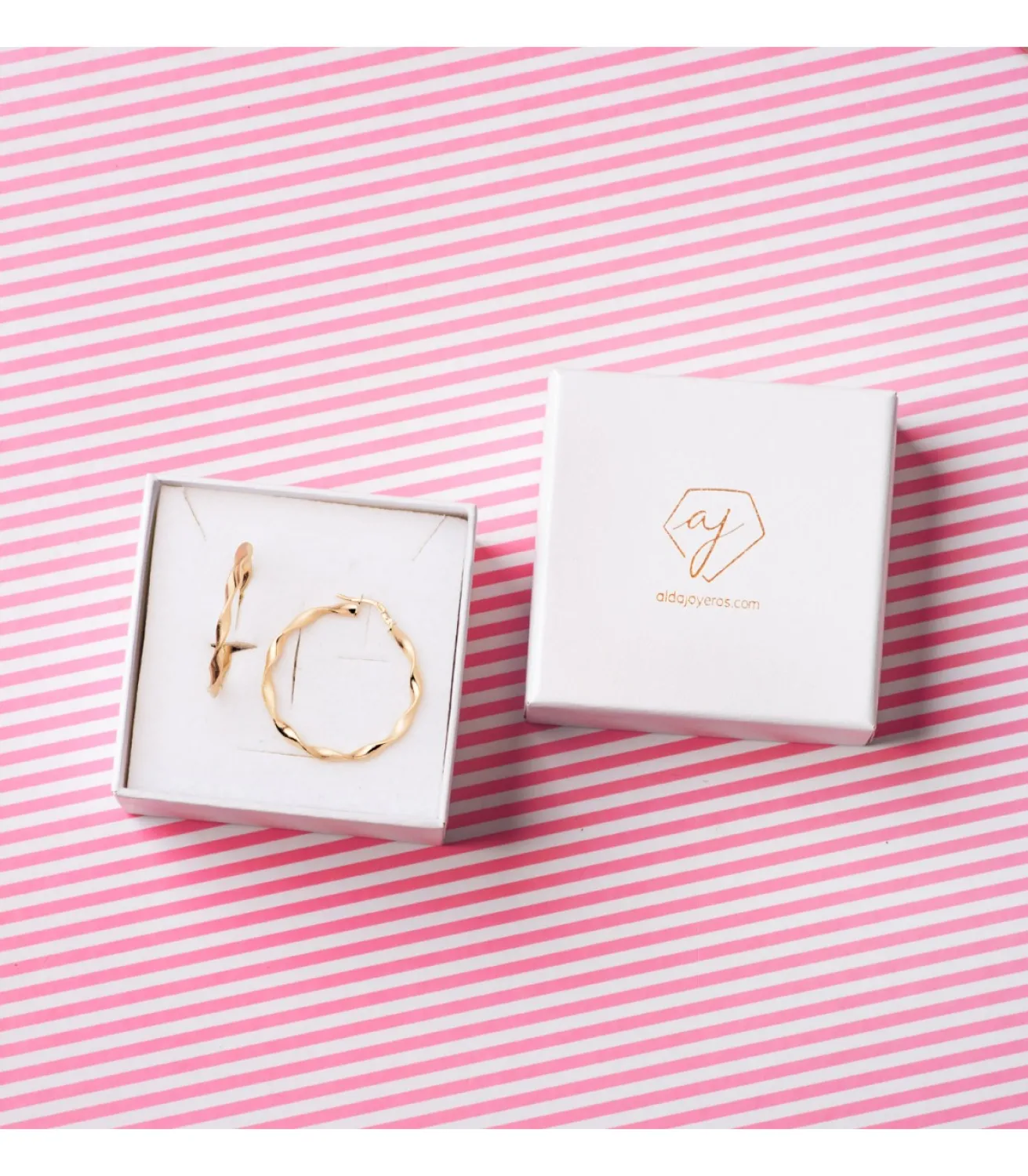 Pendientes Aros Oro 9K 35 Mm Gallonados<Alda Joyeros Discount