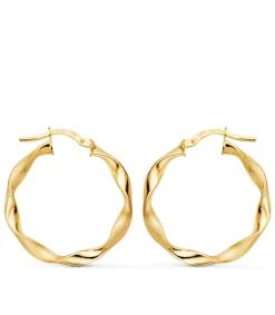 Pendientes Aros Oro 9K 24 Mm Gallonados<Alda Joyeros Best Sale