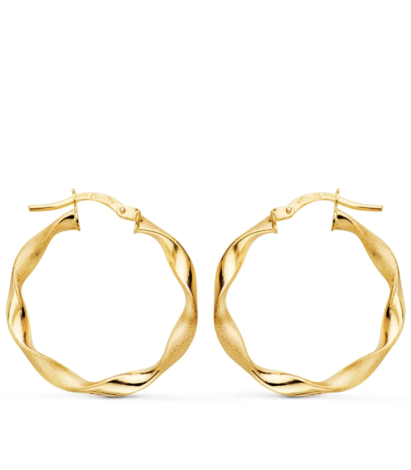 Pendientes Aros Oro 9K 24 Mm Gallonados<Alda Joyeros Best Sale