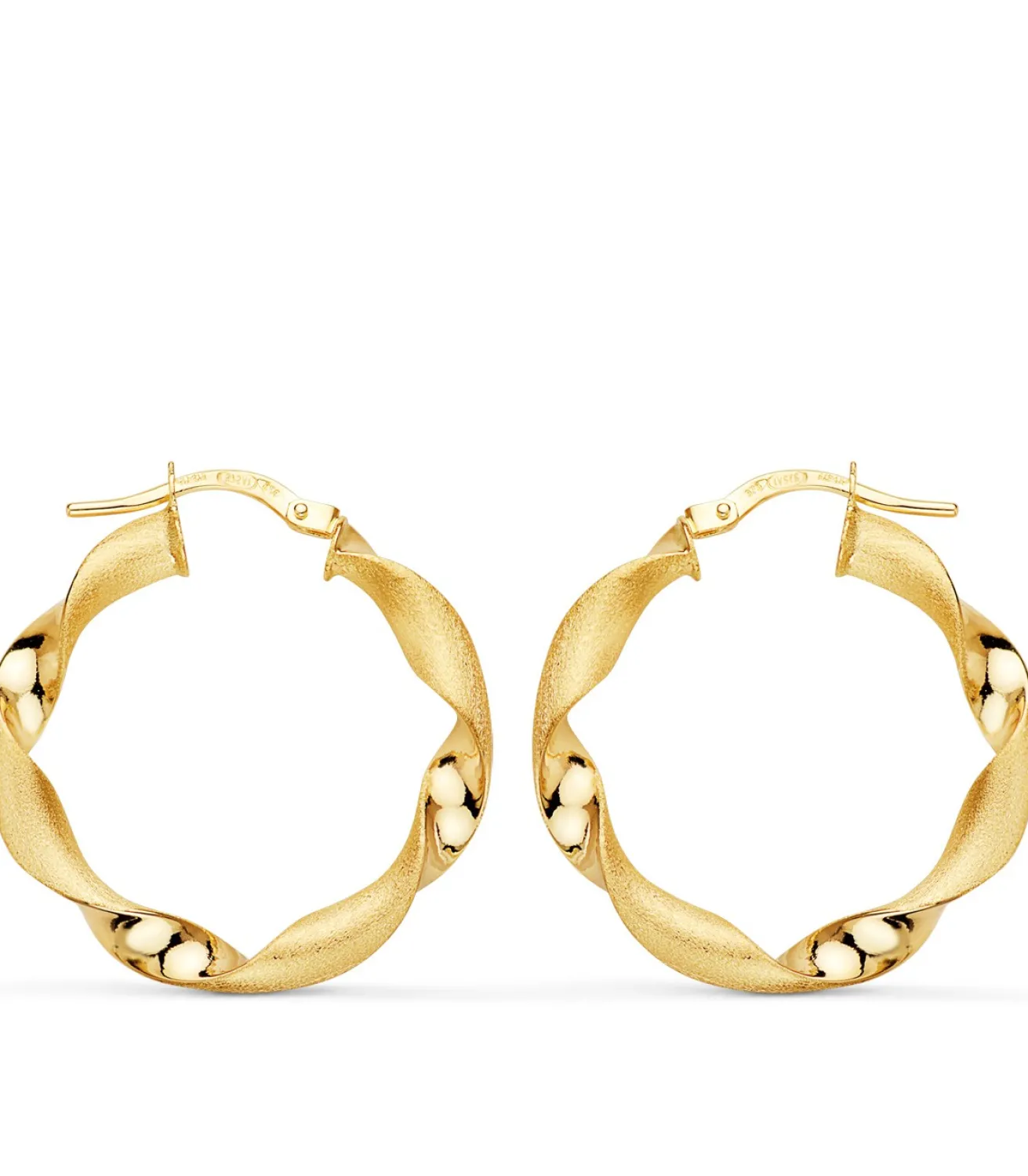 Pendientes Aros Oro 9K 26X3Mm Gallonados<Alda Joyeros Online