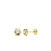 Pendientes Bebé Margarita Circonita Oro Amarillo 18 K 5 Mm<Alda Joyeros Best Sale