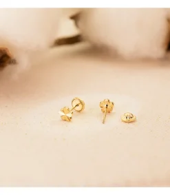 Pendientes Bebé Oro 18K Flor Tallados 5Mm<Alda Joyeros Discount