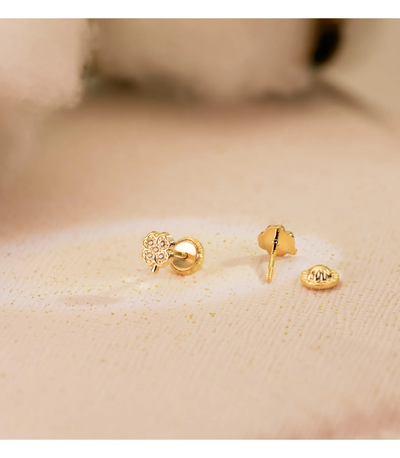Pendientes Bebé Oro 18K Trebol 5.5Mm<Alda Joyeros Cheap