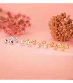 Pendientes Bebé Oro 18K Trebol 5.5Mm<Alda Joyeros Cheap