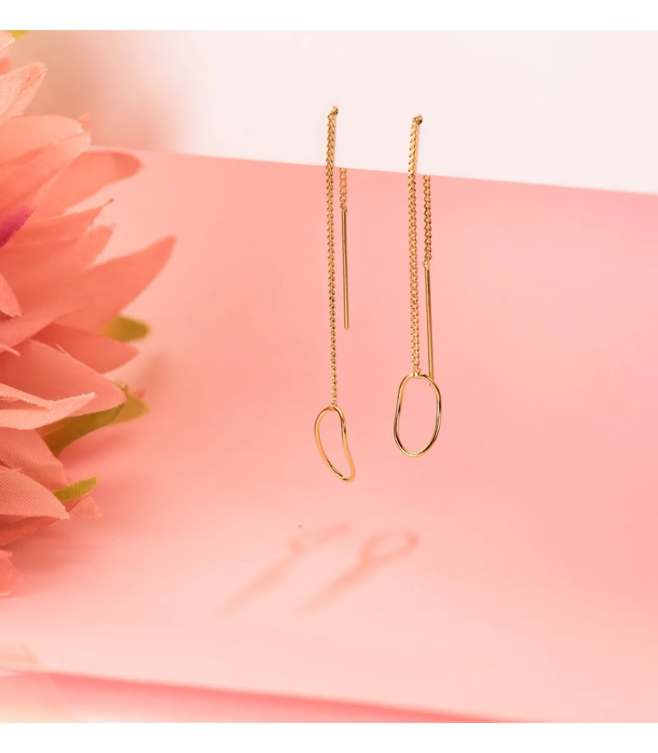 Pendientes Cadena Oval Oro 18K<Alda Joyeros Online