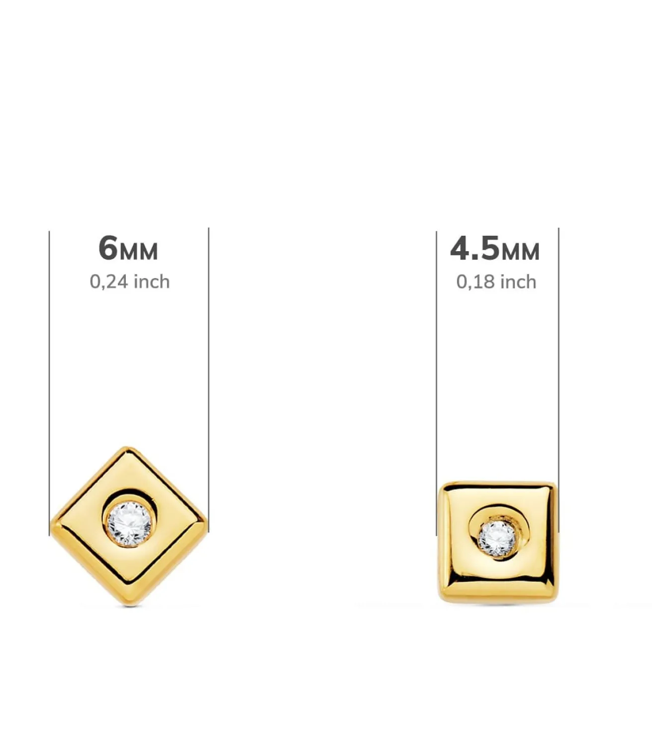 Pendientes Cherie Diamantes 0.030 Qtes. Oa 18K<Alda Joyeros Sale