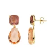 Pendientes Colorado Oro Amarillo 18K Piedras<Alda Joyeros Best