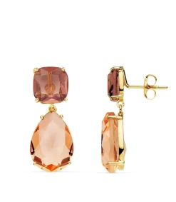 Pendientes Colorado Oro Amarillo 18K Piedras<Alda Joyeros Best
