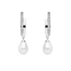 Pendientes Condesa De Yorkshire Oro Blanco 9K Perla<Alda Joyeros Online