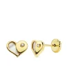 Pendientes Corazon Nacar 7 Mm Oro Amarillo 18 K<Alda Joyeros New