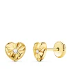 Pendientes Corazon Ondas Oro Amarillo 18K 6Mm<Alda Joyeros Flash Sale