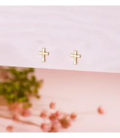 Pendientes Cruces Oro 18 K 6 Mm<Alda Joyeros Hot