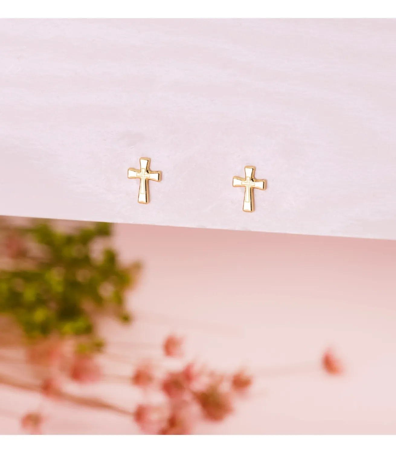 Pendientes Cruces Oro 18 K 6 Mm<Alda Joyeros Hot