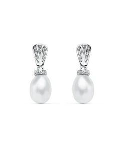 Pendientes De Madame Margot Oro Blanco 18K Perla<Alda Joyeros Best Sale