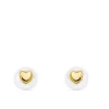 Pendientes De Niña Oro 18K Pearl & Heart 5Mm<Alda Joyeros Shop