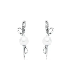 Pendientes De Novia Ana Bolena Oro Blanco 18K Perla<Alda Joyeros Best Sale