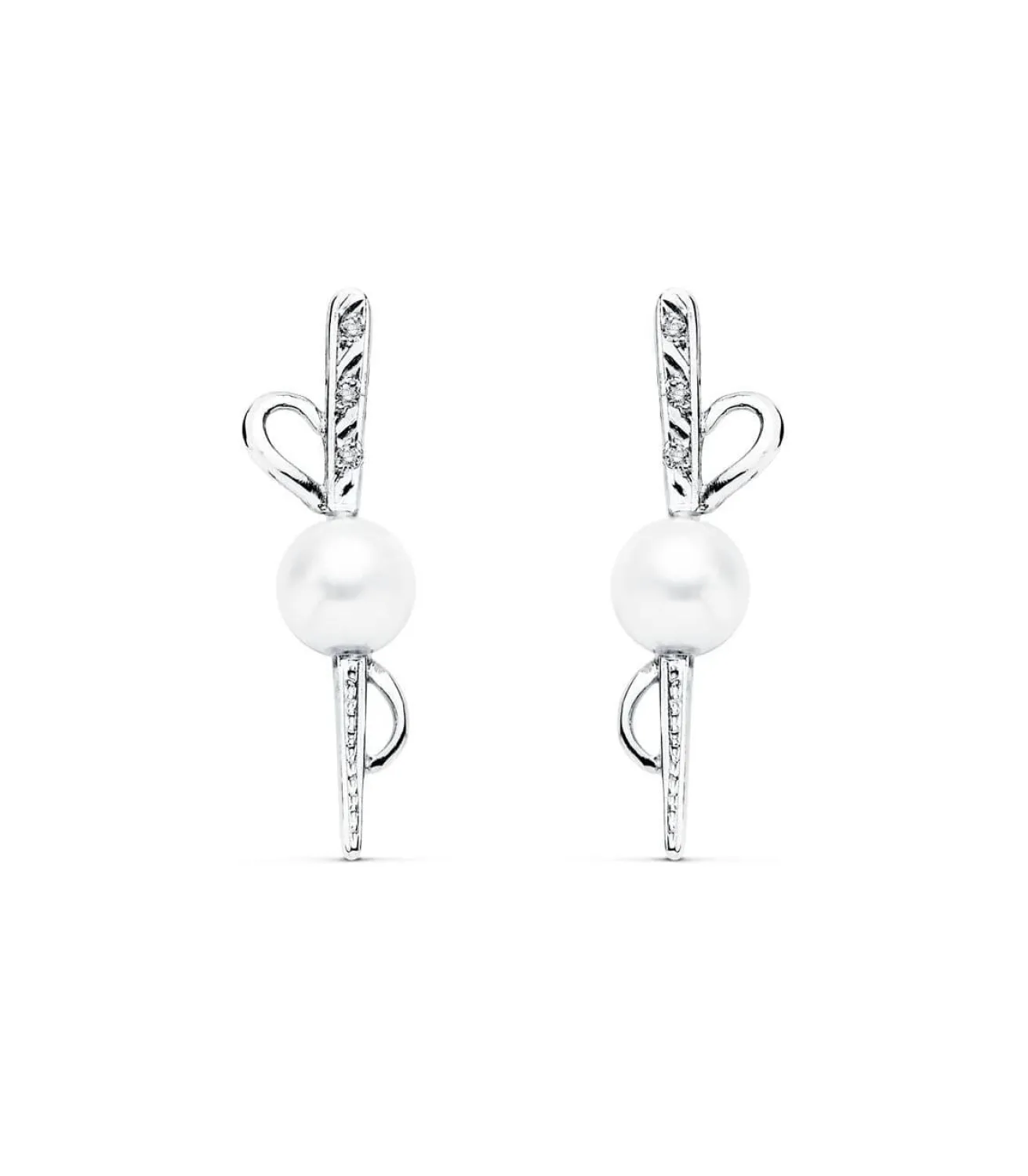 Pendientes De Novia Ana Bolena Oro Blanco 18K Perla<Alda Joyeros Best Sale
