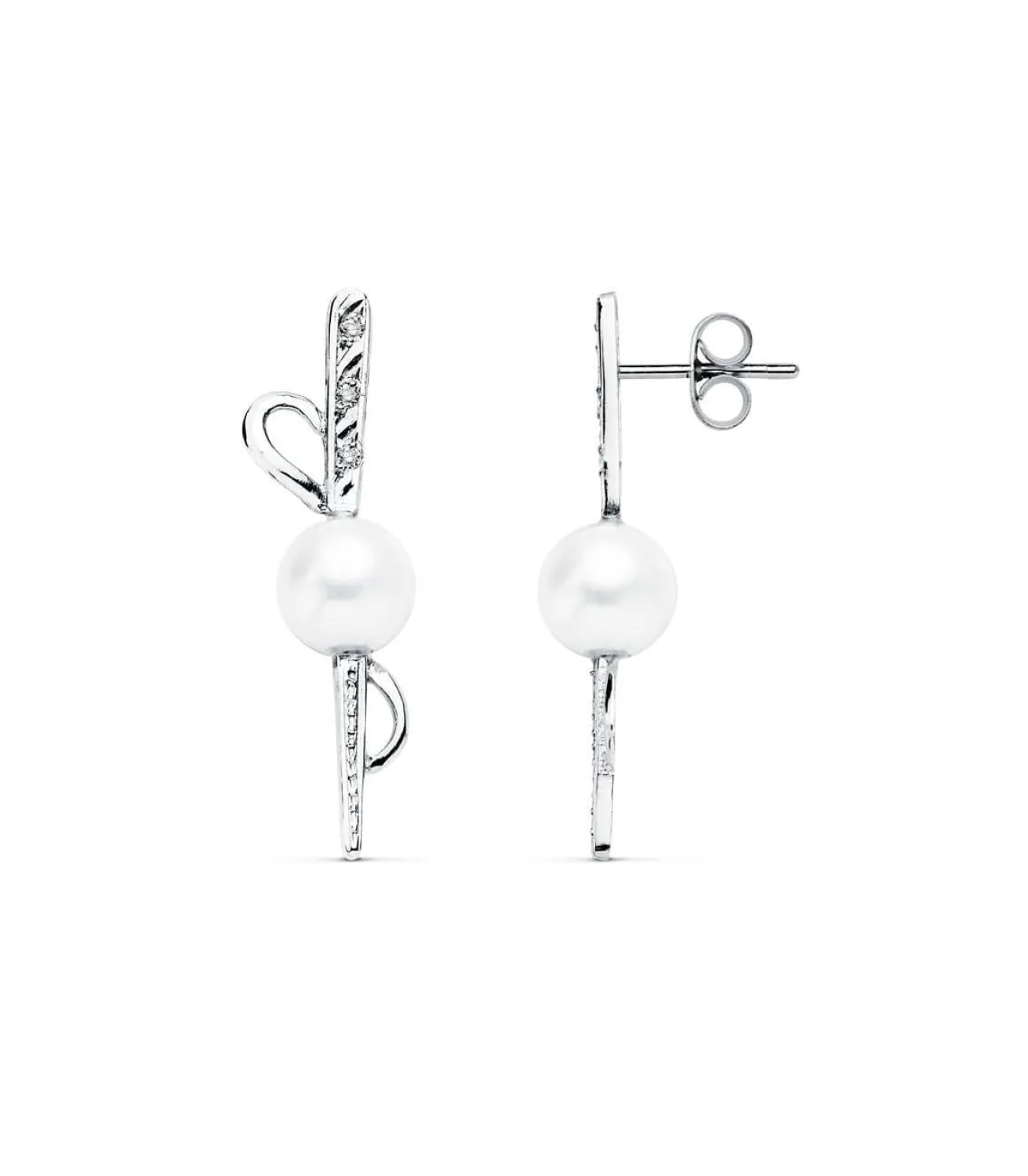 Pendientes De Novia Ana Bolena Oro Blanco 18K Perla<Alda Joyeros Best Sale