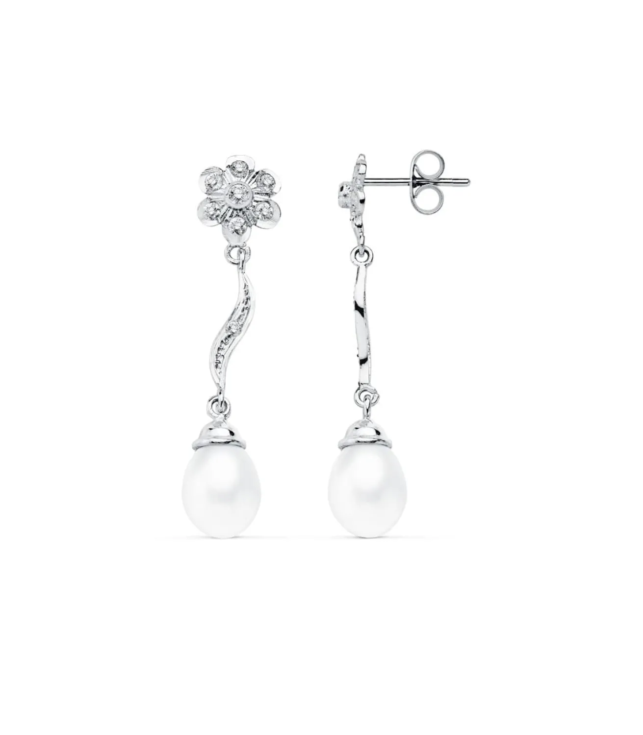 Pendientes De Novia Dame Heidi Oro Blanco 18K Perla Cultivada<Alda Joyeros Clearance