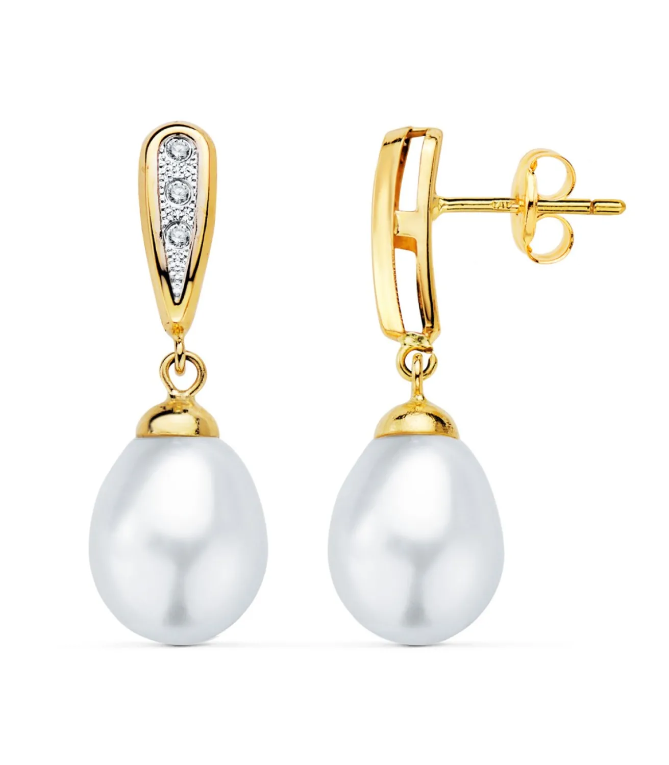 Pendientes De Novia Jeanette Oro Bicolor 18K<Alda Joyeros Cheap