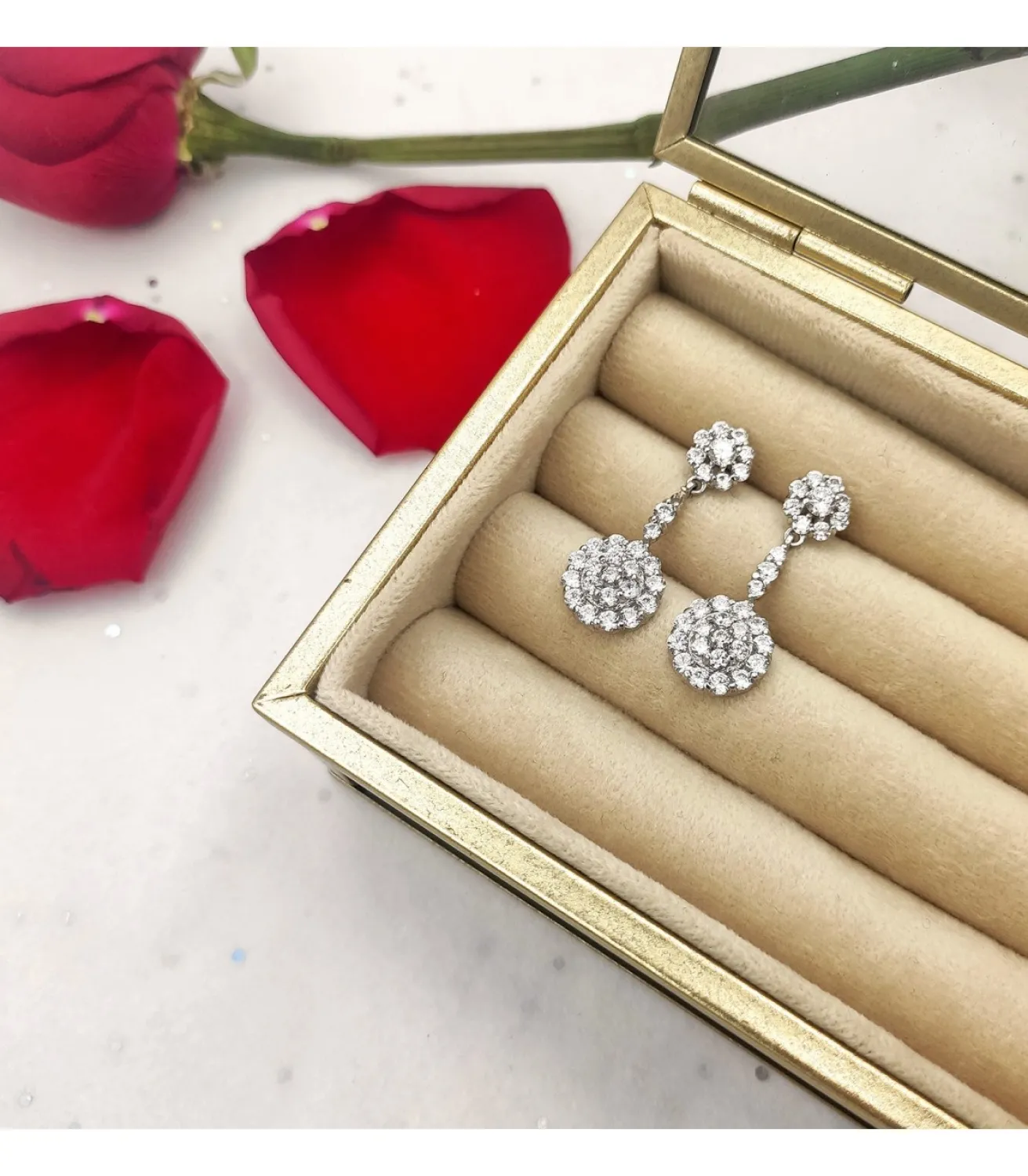 Pendientes De Novia Lady Wendy Oro Blanco 18K<Alda Joyeros Store
