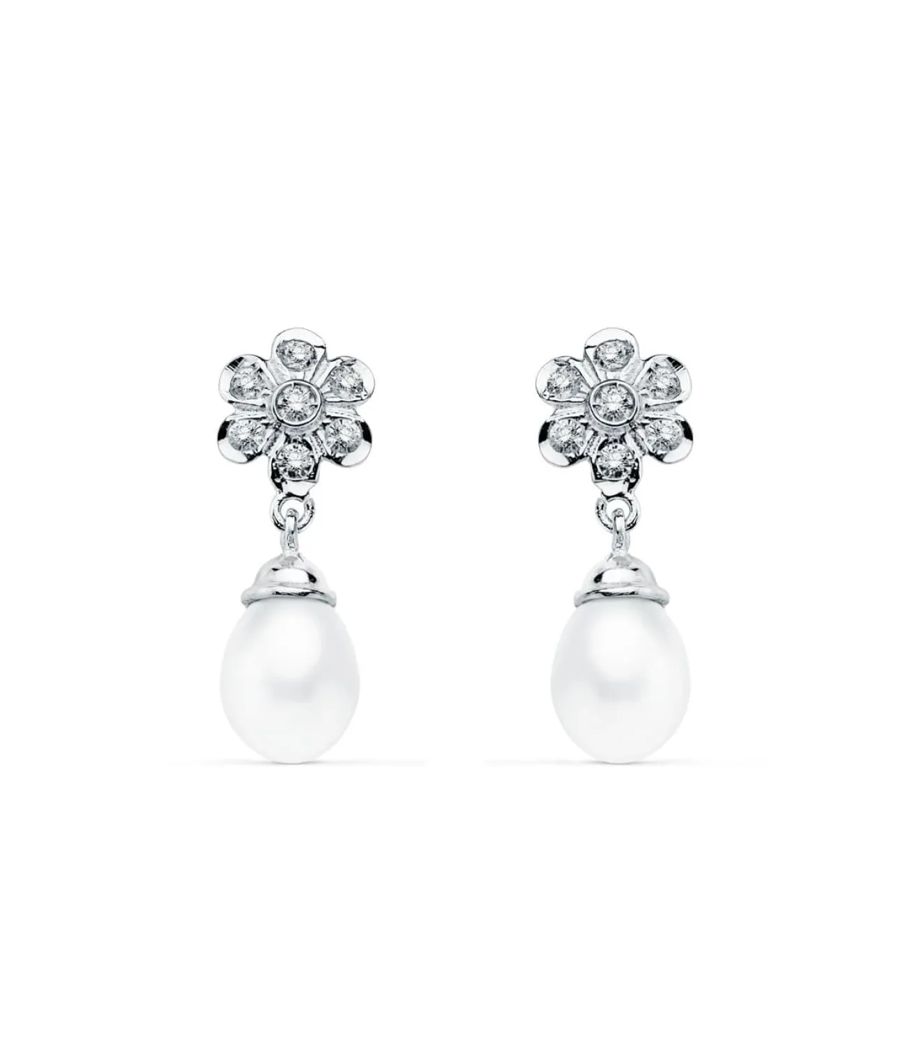 Pendientes De Novia Lady Lizbeth Oro Blanco 18K Perla Cultivada<Alda Joyeros Sale