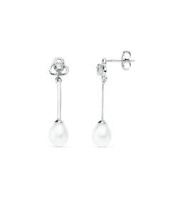 Pendientes De Novia Marquesa De Pembroke Oro Blanco 18K Perla<Alda Joyeros Best Sale