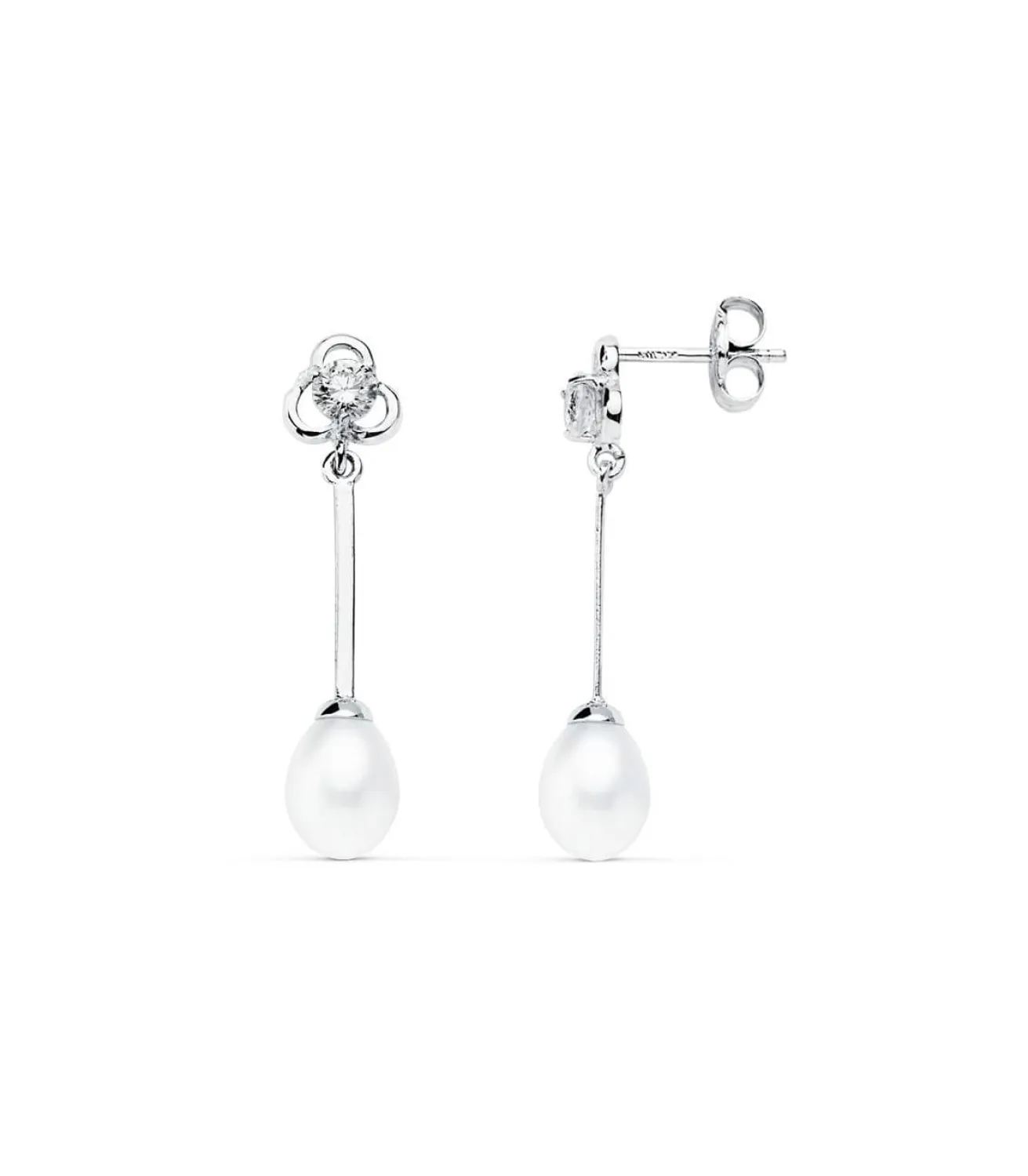 Pendientes De Novia Marquesa De Pembroke Oro Blanco 18K Perla<Alda Joyeros Best Sale