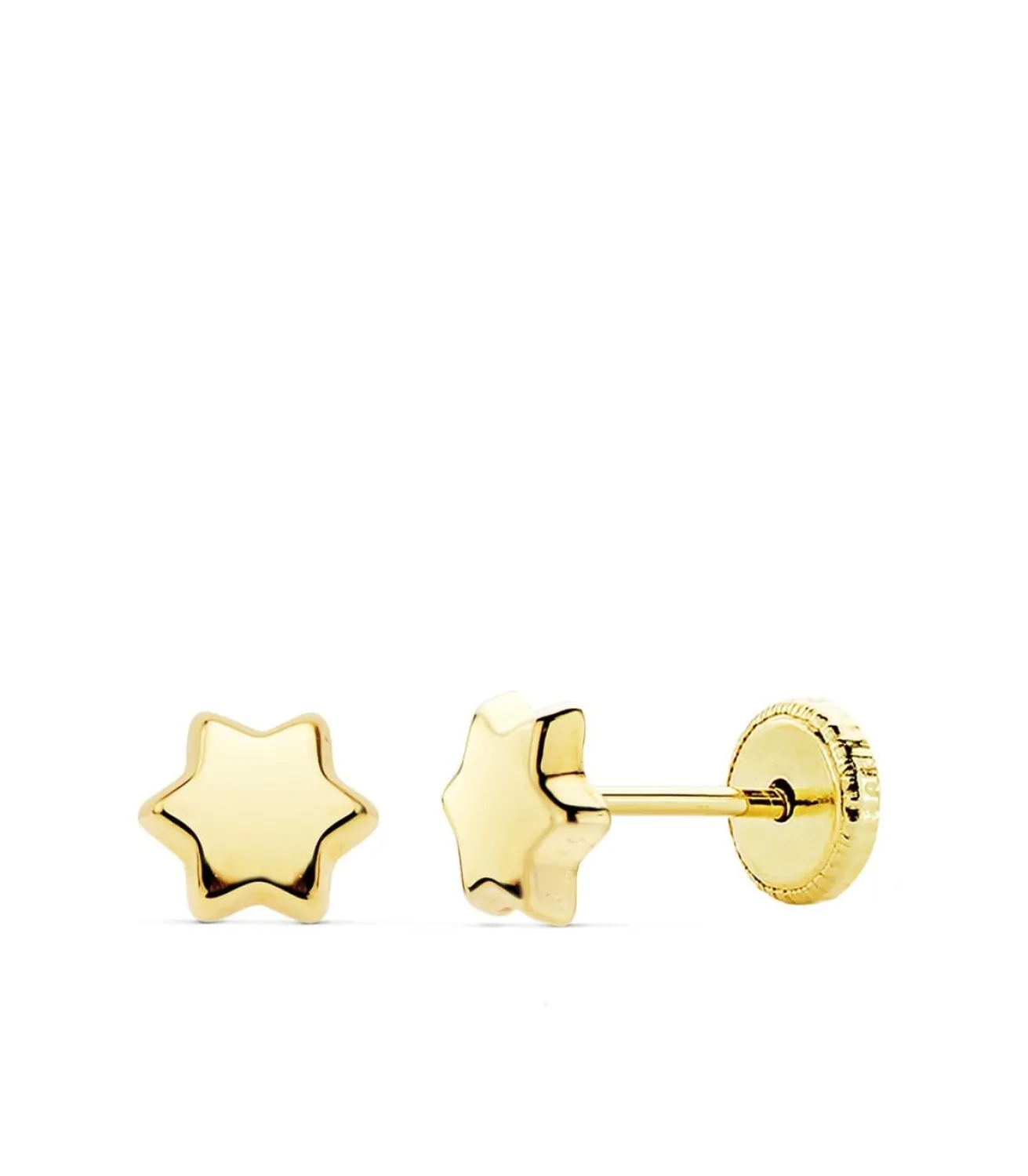Pendientes Estrella Bebé 6 Mm 18 K<Alda Joyeros Store