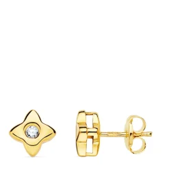 Pendientes Estrella Diamantes 0.100 Qtes. Oa 18K<Alda Joyeros Cheap