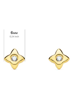 Pendientes Estrella Diamantes 0.100 Qtes. Oa 18K<Alda Joyeros Cheap