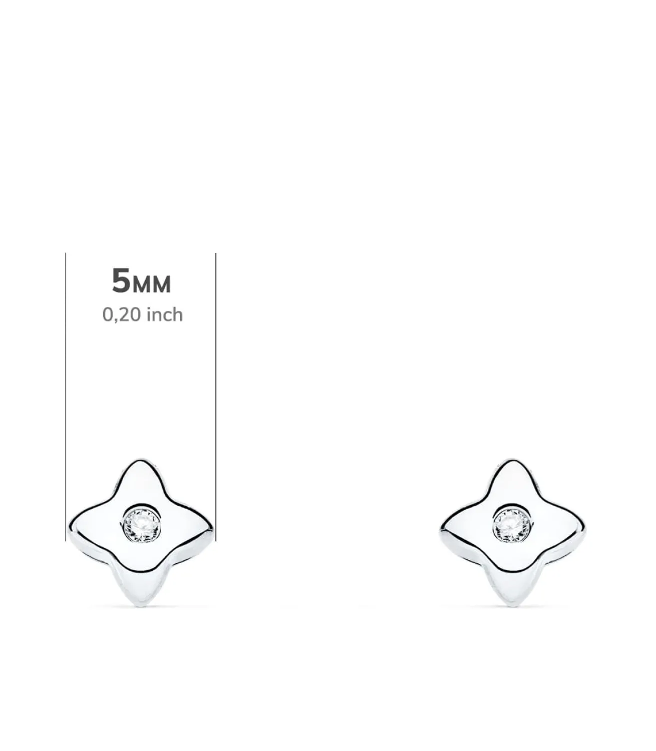 Pendientes Estrella Diamantes 0.030 Qtes. Ob 18K<Alda Joyeros Hot