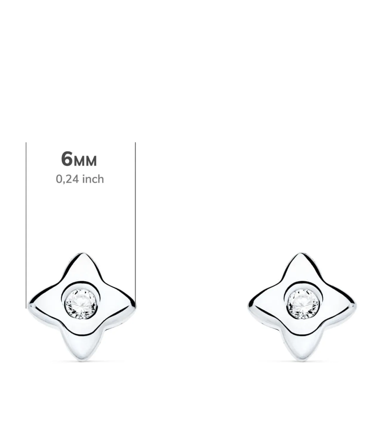 Pendientes Estrella Diamantes 0.100 Qtes. Ob 18K<Alda Joyeros Outlet