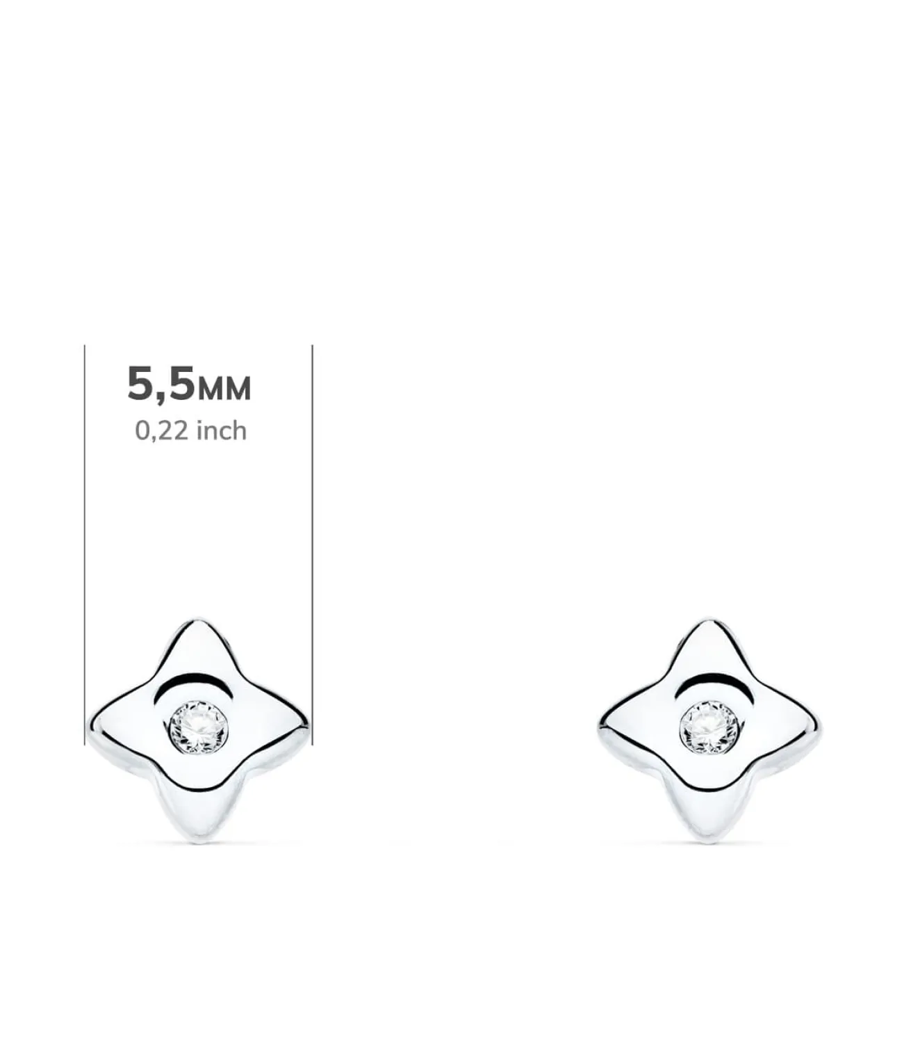 Pendientes Estrella Diamantes 0.040 Qtes. Ob 18K<Alda Joyeros Cheap