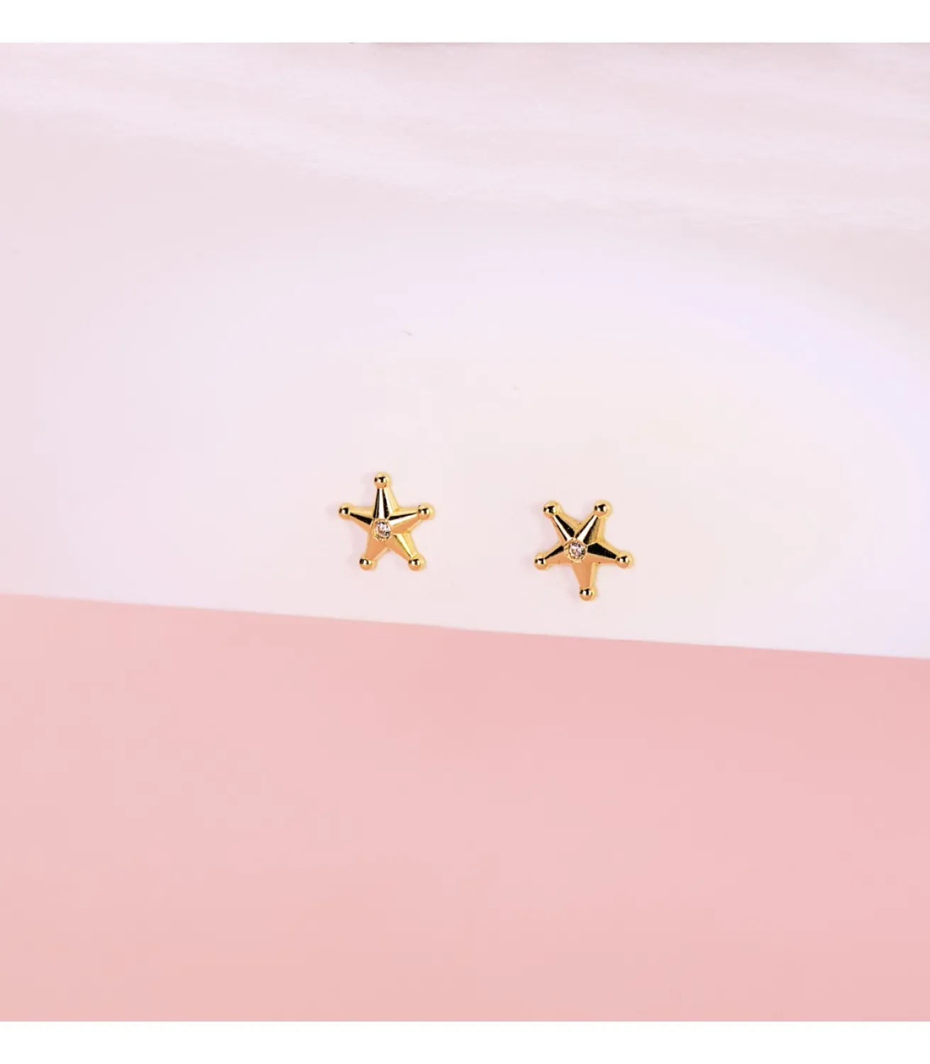 Pendientes Estrella Sherif Oro 18K 7Mm<Alda Joyeros Online