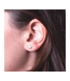 Pendientes Estrellas Oro Blanco Bellanca 18 Ktes<Alda Joyeros Store