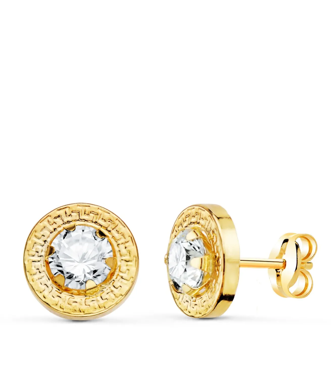 Pendientes Greca Carla Oro 18K 9Mm<Alda Joyeros Shop