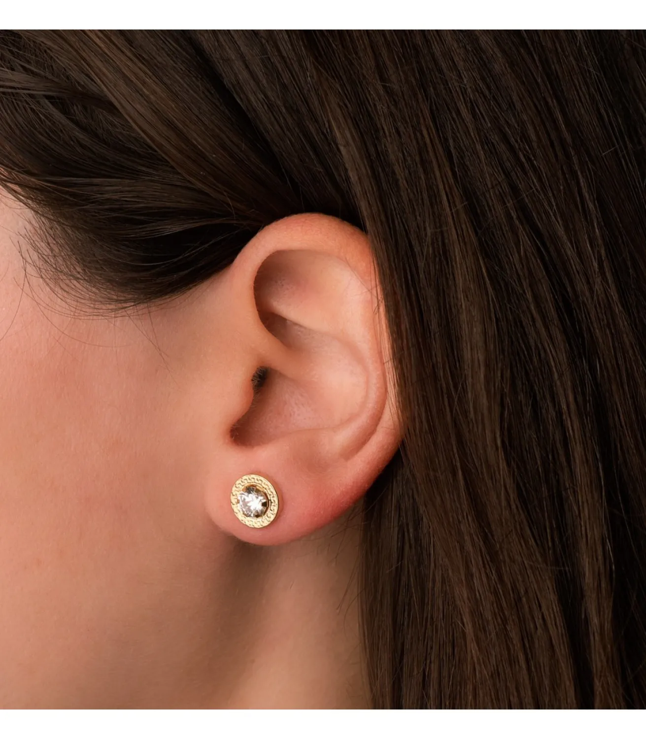 Pendientes Greca Carla Oro 18K 9Mm<Alda Joyeros Shop