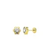Pendientes Infantiles Margarita Circonita Oro Amarillo 18 K 6 Mm<Alda Joyeros Online