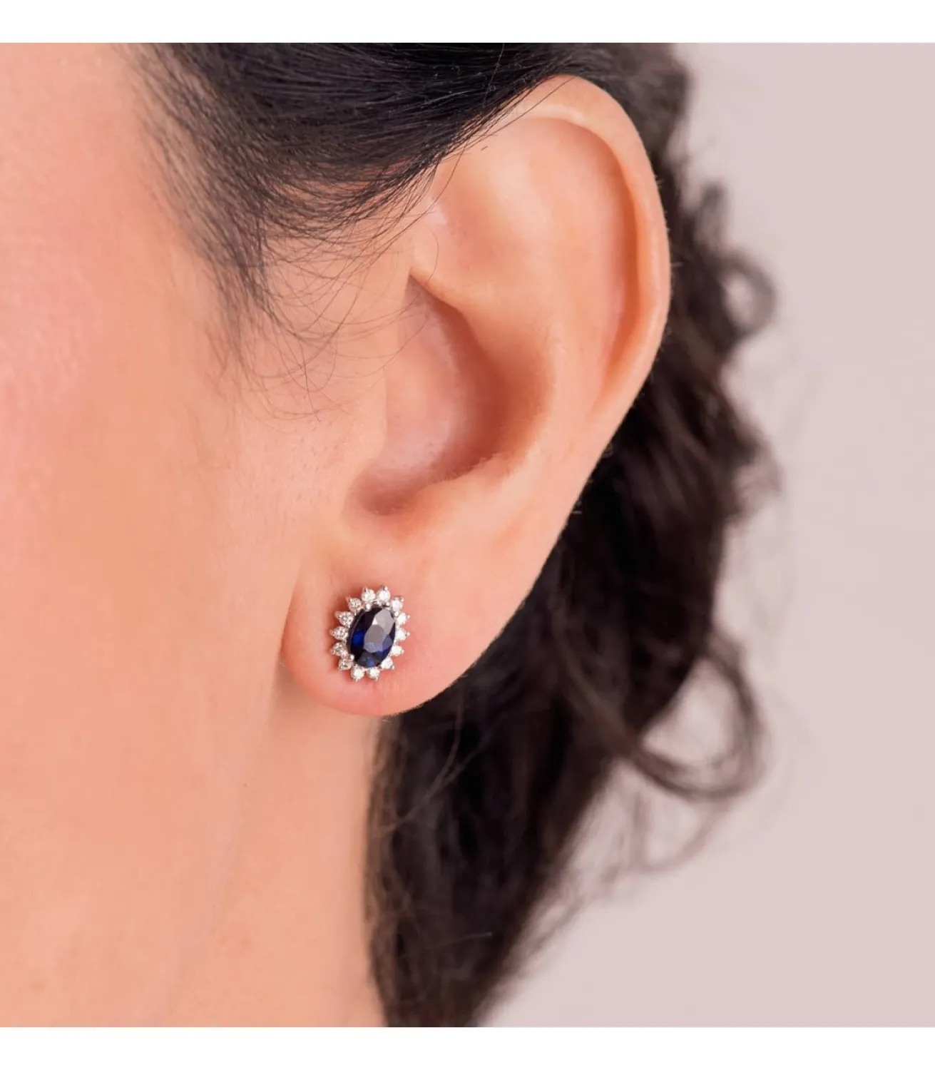 Pendientes Jasmin 0.28 Qtes.18 Ktes Zafiro<Alda Joyeros Best