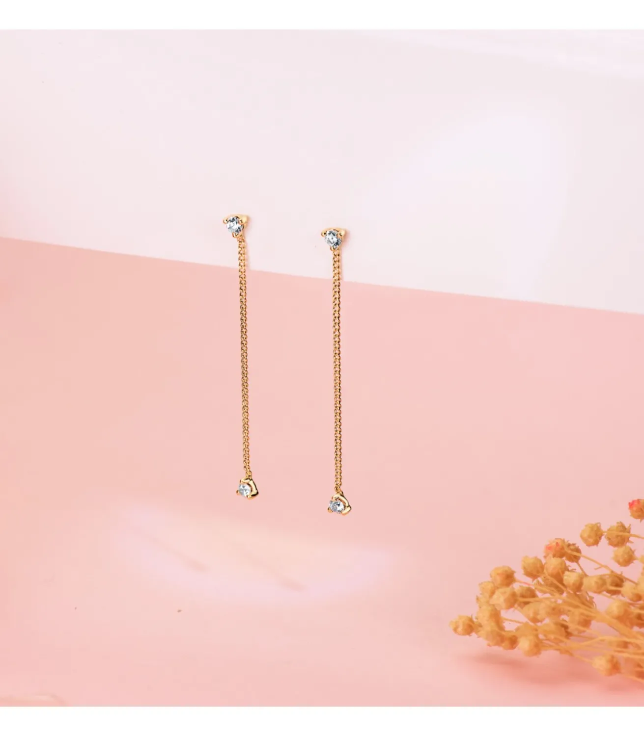Pendientes Largos Cadena Oro Amarillo 18K<Alda Joyeros Best Sale