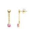Pendientes Largos Oro 18K Rosa<Alda Joyeros Shop