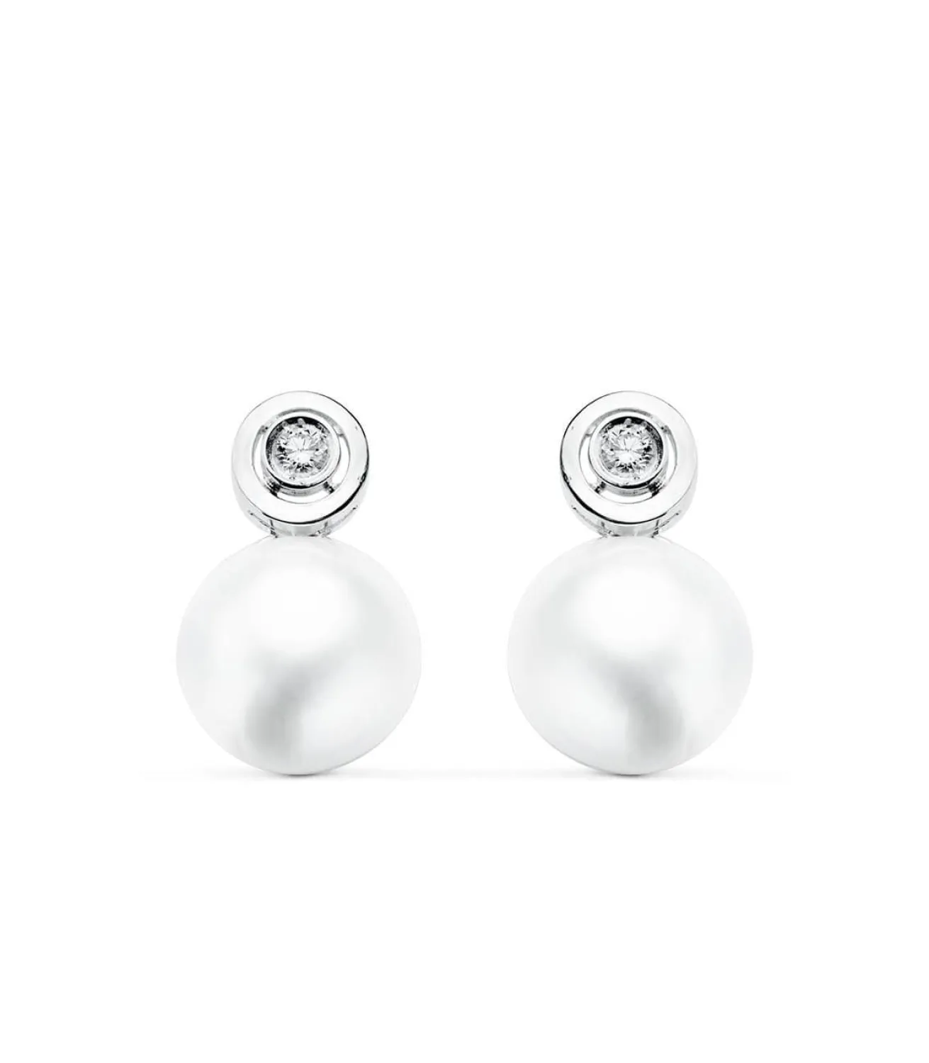 Pendientes Madame De Maintenon Oro Blanco 18K Perla Japonesa<Alda Joyeros Cheap