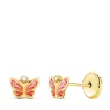 Pendientes Mariposa Rosa Oro 18K<Alda Joyeros Hot